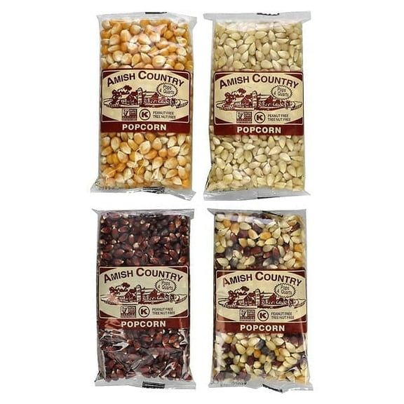 Amish Country Popcorn, Variety Set Popcorn , 4 Pack, 4 oz