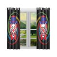 thumbnail image 2 of BSDHOME Clown Head Smile Face Window Curtain Kitchen Curtain 26x39 inches (Two Pieces), 2 of 3