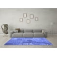 thumbnail image 3 of Ahgly Company Machine Washable Indoor Square Persian Blue Bohemian Area Rugs, 6' Square, 3 of 4