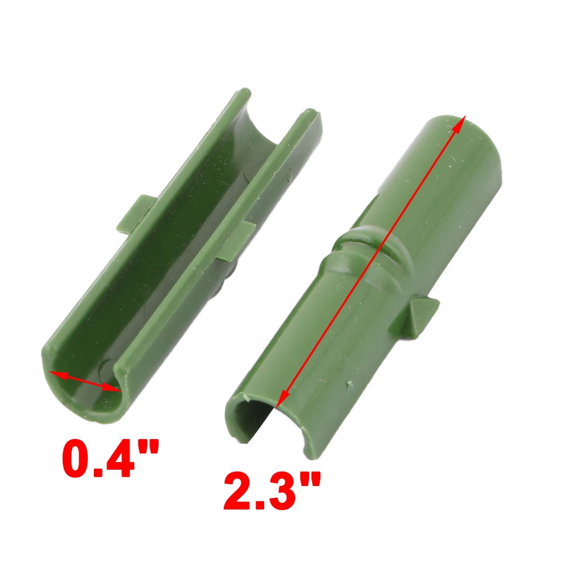 Greenhouse Plastic Film Fixing Pipe Snap Clamp Dark Green 10mm Inner