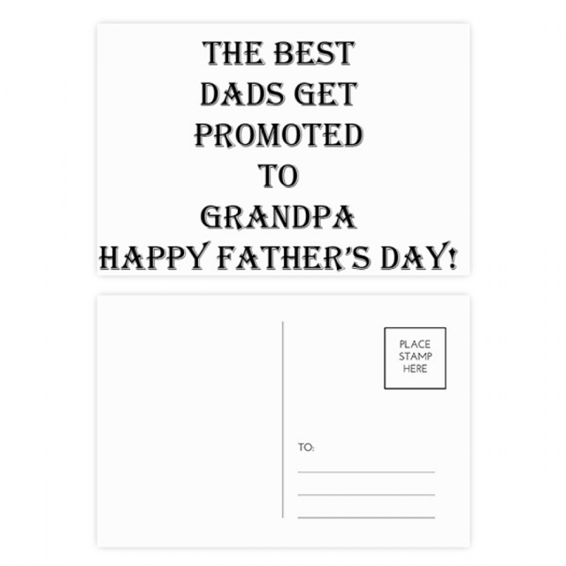 Tarjeta postal de cumpleaños Unbranded Papá promovió al abuelo padre Festival quote Set 20pcs