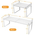 thumbnail image 7 of Kusmil Expandable Cabinet Shelf Organizer Storage Rack Space Riser for Kitchen Bathroom Office Heavy Duty Nonslip, L14.1-23.6'' x W8.6'' x H10.2'', White, 1 Pack, 7 of 7