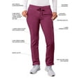 thumbnail image 3 of Adar Addition Scrubs For Women - Skinny Leg Cargo Drawstring Scrub Pants, 3 of 7