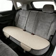 thumbnail image 3 of ERK Universal Linen Square Pattern Seat Cushion Breathable Comfortable Three Piece Pad For All Seasons, 3 of 5