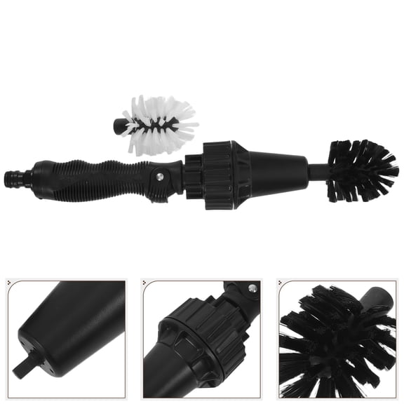 LOLIPPYY 1Set Water Powered Car Rim Cleaner Brush with Rotating Action for Auto Tire Detailing