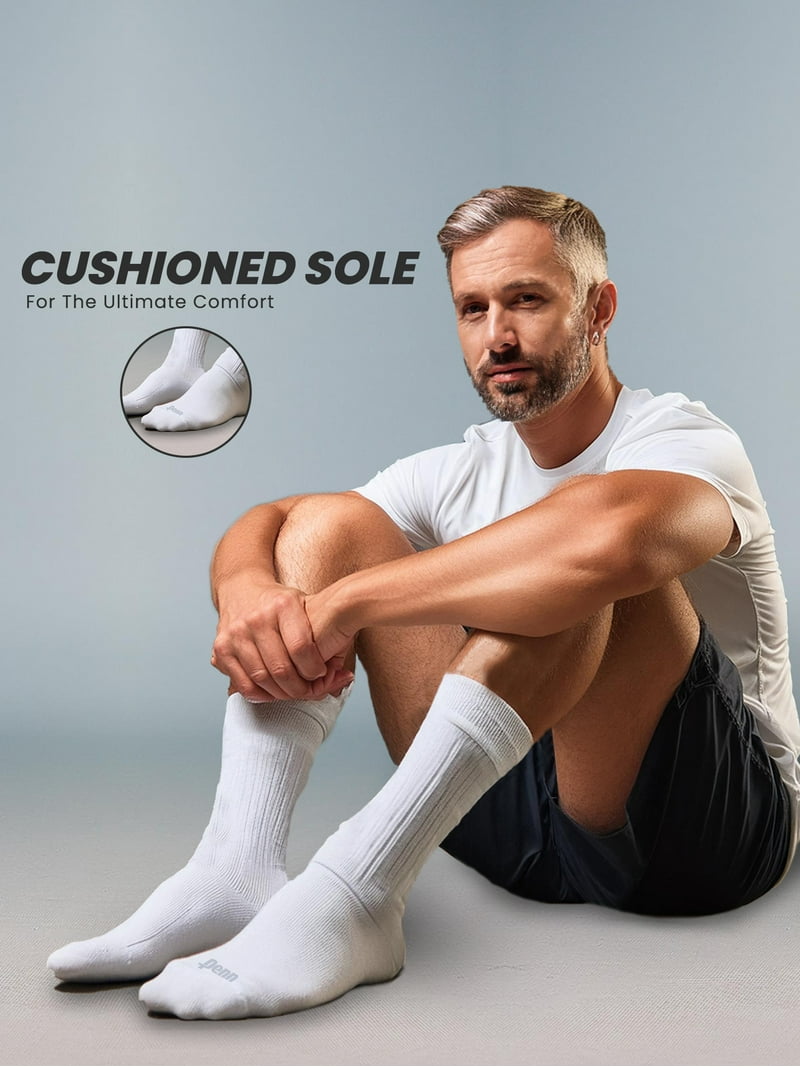 ZONBAILON 16 Pairs Crew Socks For Men & Women - Ultra Soft Cotton, Thick Cushion, Unisex Athletic Socks
