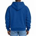 thumbnail image 5 of Hearthz Zipper Hoodies for Men Royal Blue Long Sleeve Drop Shoulder Sweatshirt for Men Oversized Y2k Trendy Streetwear Zipper Mens Sweatshirts Hoodies, 5 of 6