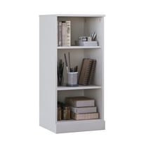 Palace Imports 100% Solid Wood 3-Shelf Bookcase with Adjustable Shelves, White