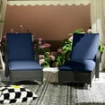 thumbnail image 6 of Spaco Foldable Chaise Lounge Cushion Set of 2, 76" x 23" UPF50+ 200gsm Fabric Lounge Chair Cushion for Outdoor as Backyard, Lawn, Garden, Navy, 6 of 11