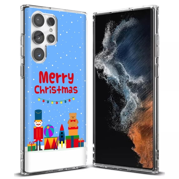 TalkingCase Slim Phone Case Compatible for Samsung Galaxy S22 Ultra 5G, Christmas Toys Print, Thin Light, Flexible, Soft, USA