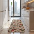 thumbnail image 4 of Red Mushroom Flower Brown Pattern Kitchen Rug Mat,Kitchen Runner Rugs Non Skid Washable,Decorative Kitchen Floor Mats for Kitchen,Sink,Laundry,17"x47.2", 4 of 7