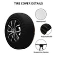 thumbnail image 2 of KLL Cool Cat Driving Sunset Pattern 14-17 inch Spare Tire Cover Universal Wheel Protector for Truck SUV Trailer Camping Rv Tire Covers-15 inch, 2 of 6