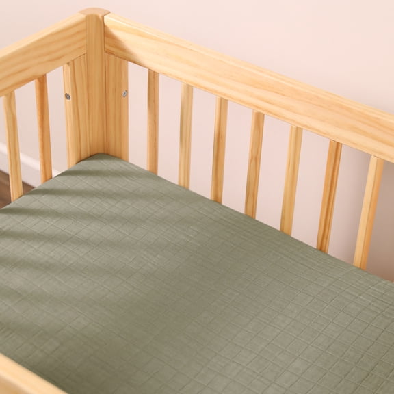 Babyletto All-Stages Midi Crib Sheet in GOTS Certified Organic Muslin Cotton
