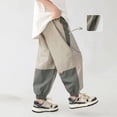 thumbnail image 6 of Gubotare Boys Pants Cargo Toddler Pants, Black Pants Toddler Boys or Girls, Little Boy Pants 5T 6T (Khaki,5-6 Years), 6 of 7