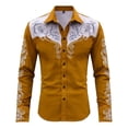 thumbnail image 3 of Camisetas de Navidad de Manga Larga de los Hombres Imprimir de Moda Casual Manga Larga Turndown Collar Blusa para Primavera Invierno Al Aire Libre Diario, 3 of 4