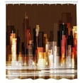 thumbnail image 3 of Ambesonne City Shower Curtain, Abstract Urban Downtown, 69"Wx75"L, Brown Multicolor, 3 of 3