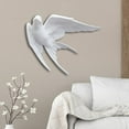 thumbnail image 5 of White Resin Birds Wall Decor ,Nordic Hanging 3D Sparrow Wall Art, Swallows Wall Sculptures for Office Living Room Patio Indoor Backyard , Up, 5 of 8