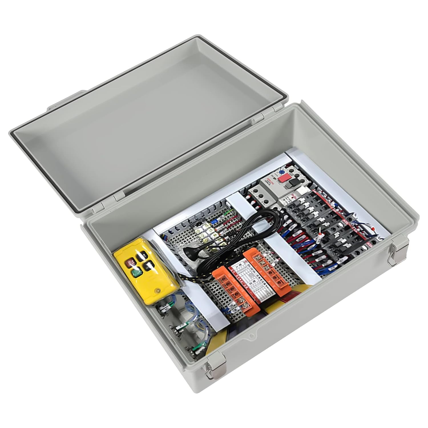 Latch Junction Box with Mounting Plate, IP67 Waterproof ABS Plastic Electrical Project Box, Outdoor Junction Box for Power Project, Dustproof, 15"x11"x5.1" (Clear)