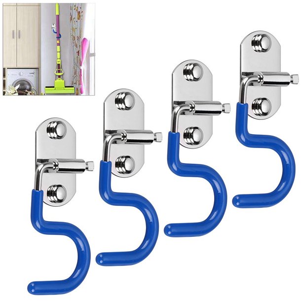 Mop Broom Holder Organizer, 4 Pcs SType Wall Mounted Cleaning Tools