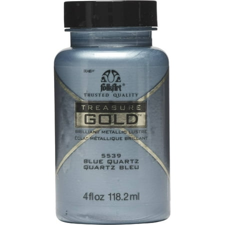 UPC: 0028995055393 | Folkart Treasure Gold Paint 4oz-Blue Quartz