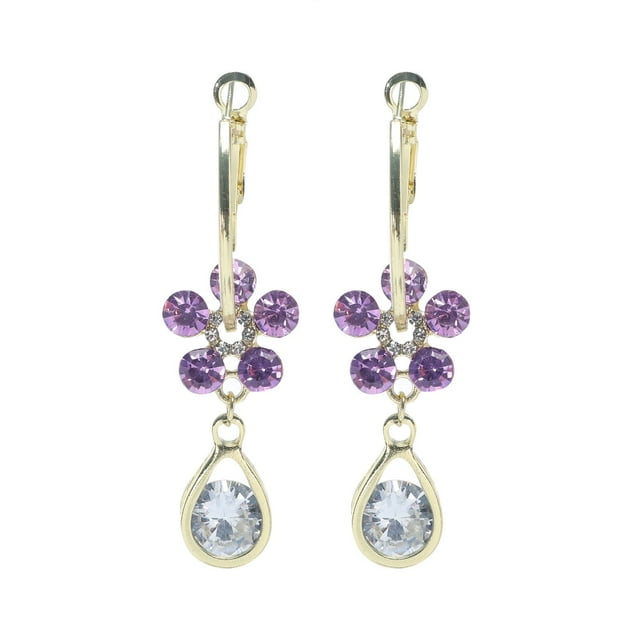 Boucles d'Oreilles Mode en Acier Inoxydable Rondes, Boucles d'Oreilles Pendantes pour Femmes