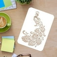 thumbnail image 3 of Peacock Stencil Template A4 Size Rectangle Peacock Painting Stencil Template Reusable DIY Stencil Template for Home Decor (Plastic), 3 of 7