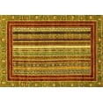 thumbnail image 1 of Ahgly Company Machine Washable Indoor Rectangle Southwestern Yellow Country Area Rugs, 4' x 6', 1 of 4