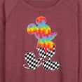thumbnail image 3 of Mickey & Friends - Mickey Silhouette Drip Checker - Women's Lightweight French Terry Long Sleeve Shirt, 3 of 5