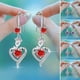 thumbnail image 2 of Pendientes shaofei colgantes en forma de flor de rosa con material de Cobre longitud 4,3 cm, 2 of 5