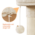 thumbnail image 7 of Alden Design 34.5" H Cat Tree Tower with Condo and Perches, Beige, 7 of 7