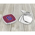 thumbnail image 3 of Letter S Chevron Orange and Blue Compact Mirror CJ1044-SSCM, 3 of 4