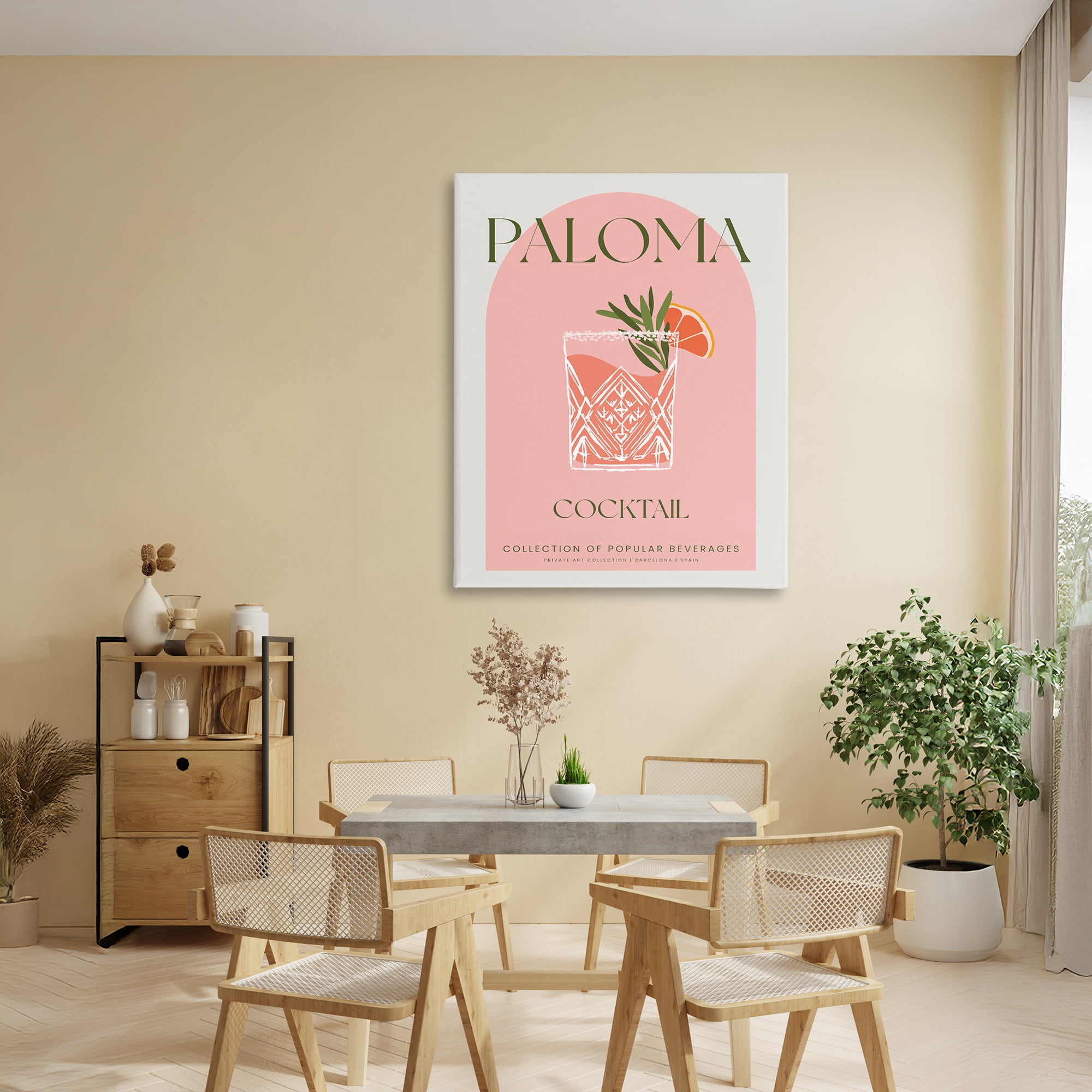 Stylish Retro Paloma Canvas Wall Art, design by Lil' Rue