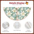 thumbnail image 3 of Sikiie Lilies Flowers Nativity Christmas Tree Skirt, Jesus Christian Winter Holiday Tree Mat Decoration(30-48IN)48", 3 of 6