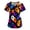 A006- Orange, variant on Scrub Top Women Halloween Print Short Sleeve V Neck Casual Work Top