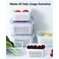 thumbnail image 2 of Contenedores de almacenamiento de alimentos con colador extraíble for nevera, contenedor transparente for guardar frutas, 2 of 7