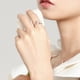 thumbnail image 4 of Censtreet Rose Gold Plated Crystals Classic Simulated Diamond For Women Rhinestone Finger Rings, 4 of 6