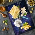 thumbnail image 5 of Galaxy Cutting Board, Illustration in Starry Sky Outer Space Themed Illustration, Decorative Tempered Glass Cutting and Serving Board, Large Size, Purple Blue and Black, by Ambesonne, 5 of 5