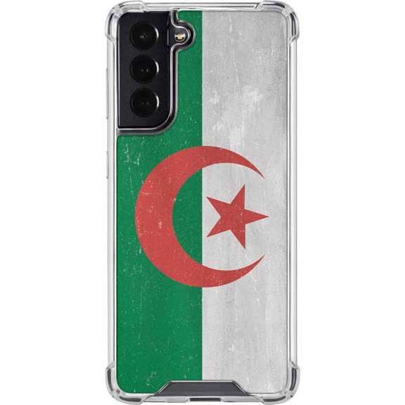 Skinit Countries of the World Algeria Flag Distressed Galaxy S22 Clear Case