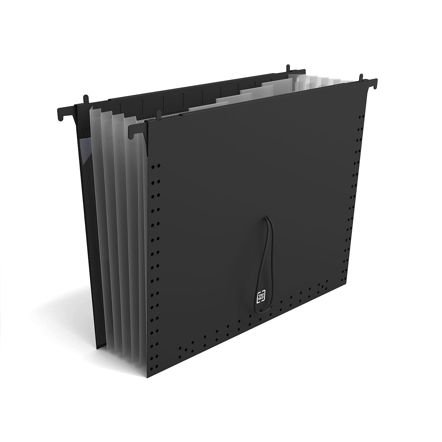 TRU RED Moisture Resistant Hanging File Folder 5-Tab Letter Size Black TR13670 TR13670/13670