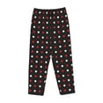thumbnail image 4 of Xecao Red and white polka dots Women's Straight Lounge Pajama Pants: The Epitome of Relaxed Sleepwear, 4 of 9