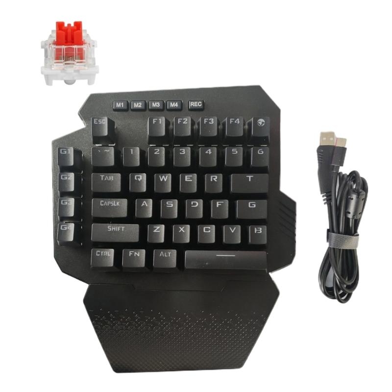 K700 One-hand Mechanical Gaming Keyboard RGB LED Backlight Outemu Switch Full for Key Macro Defines 44 keys Keyboard Rep