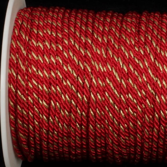 The Ribbon People Red with Gold Wired Craft Ribbon 0.25" x 110 Yards