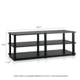 thumbnail image 4 of Furinno Turn - S - Tube No Tools 3 - Tier Entertainment TV Stand, Black, 4 of 5