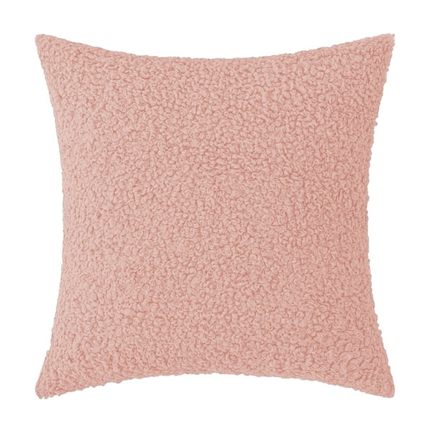 Sofa Vama Ropa de Cama Funda de cojín decorativa de imitación rizada, suave y con cremallera, acogedora, para el hogar, la sala de estar, el sofá, el dormitorio, la cama. for Navideño