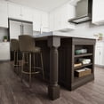thumbnail image 4 of Ekena Millwork 5"W x 5"D x 35 1/2"H Raymond Reeded Cabinet Column (Top Block: 6", Bottom Block: 7"), Maple, 4 of 7