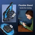 thumbnail image 4 of Heavy Duty Shockproof Case for Samsung Galaxy Tab S10 FE , Galaxy Tab S9 FE , Galaxy Tab S9,Anti drop silicone+PC Layer Protective Case 360 ° Rotating Square Handle Stand With Shoulder Strap,Blue, 4 of 8