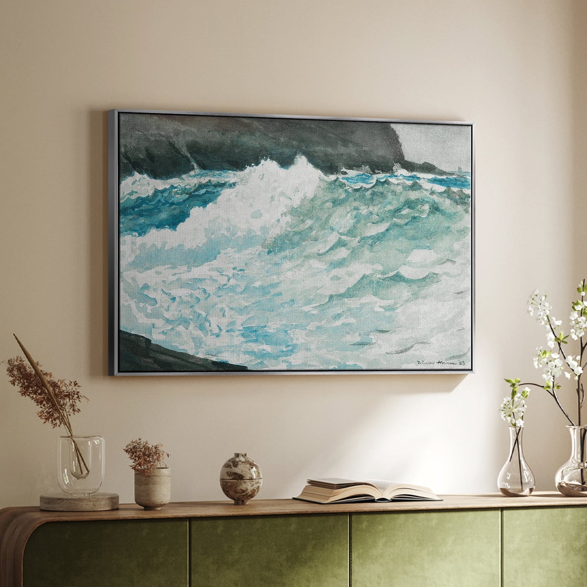 Vintage Landscape-CXXXV By Wexford Home Framed in Silver Wood Gallery Wrapped Canvas 17 in. x 25 in.