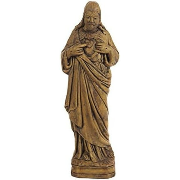 Solid Rock Stoneworks Jesus Concrete Garden Statue 25" Tall Espresso
