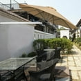 thumbnail image 1 of Costway Parasol Mural 8 Pi Télescopique Pliant Inclinable Pare-Soleil Beige, 1 of 10