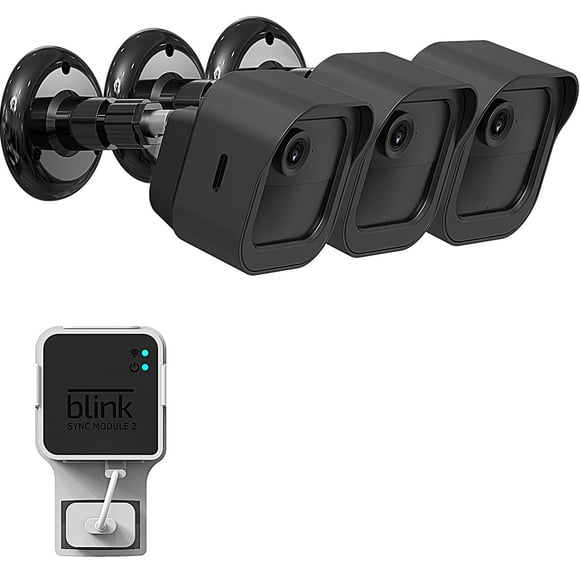3 Pack Wall Mount for Blink Outdoor 4 (4th Gen) with Weatherproof Protective Housing and Blink Sync Module 2 Mount (Blink Camera & Sync Module is Not Included,)